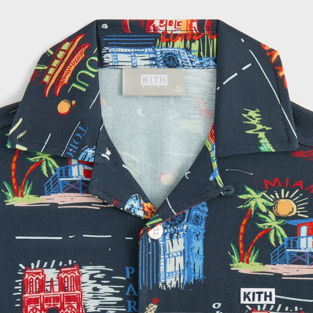Kith Kids Souvenir Stamp Thompson Camp Shirt - Nocturnal | Kith Classic