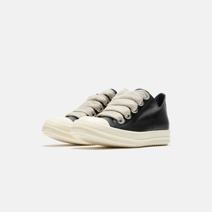 Rick Owens WMNS Jumbo Laced Low Sneaks - Black / Pearl / Milk | Kith Everyday