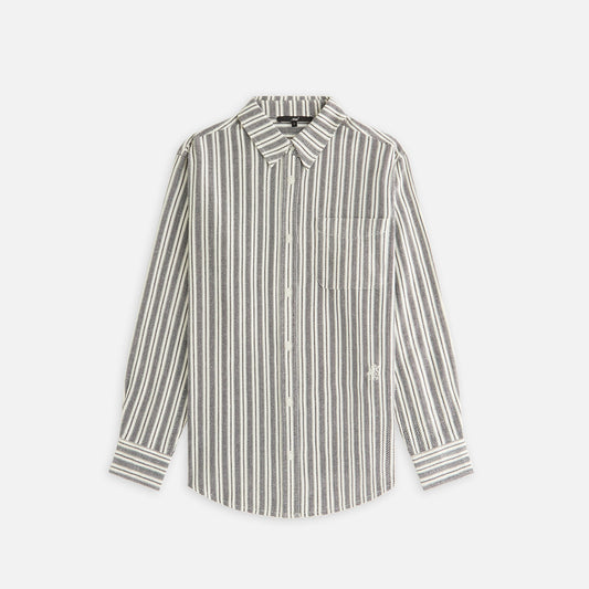 Kith Women Ora II Dobby Stripe Shirt - Black | Kith Special Offer