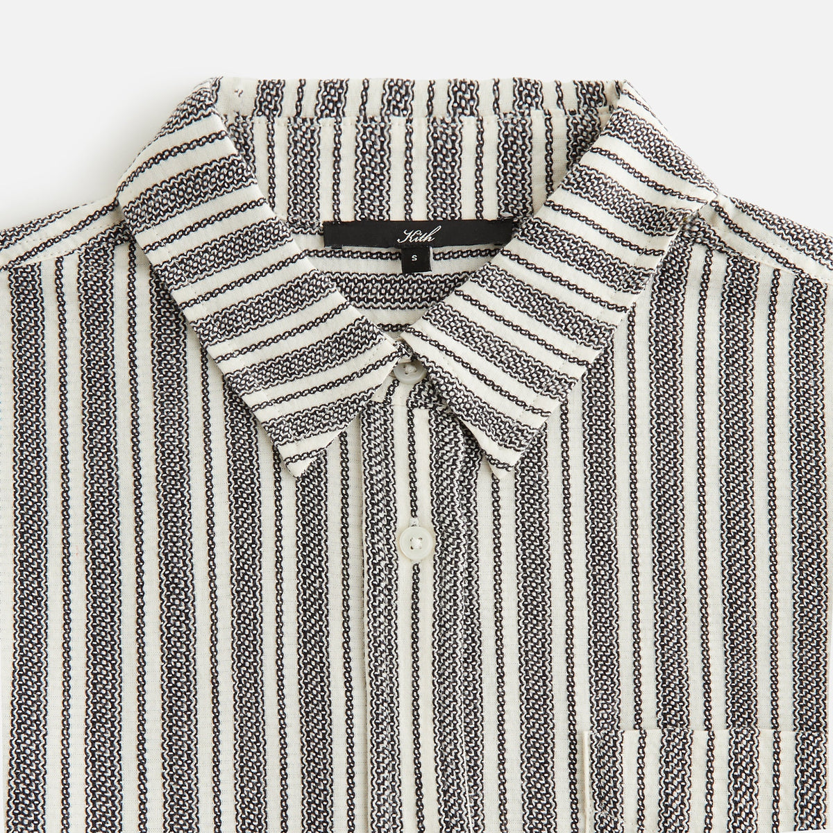 Kith Women Ora II Dobby Stripe Shirt - Black | Kith Special Offer