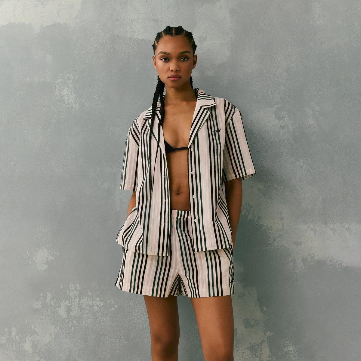 Kith Women Elena II Chenille Stripe Shirt - Echo | Kith Smart Buy