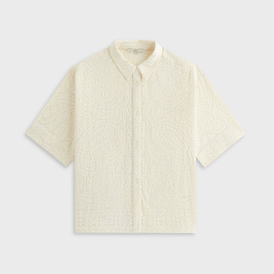 Kith Women Mari Paisley Gauze Shirt - Waffle | Kith Discount