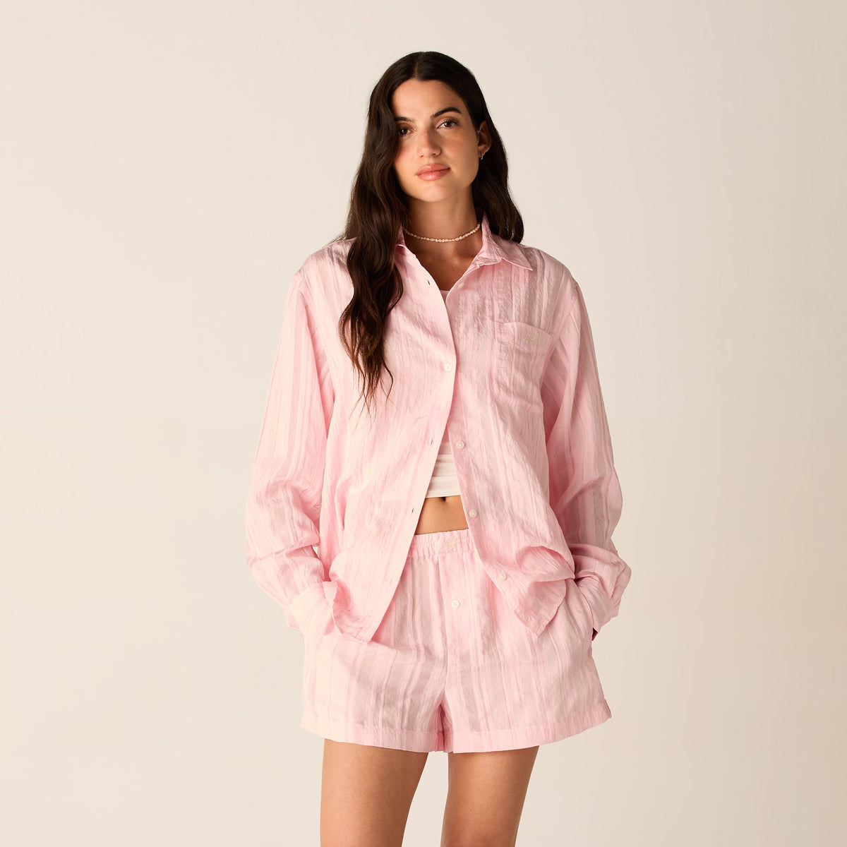 Kith Women Ora II Sheer Stripe Shirt - Abelia | Kith Value