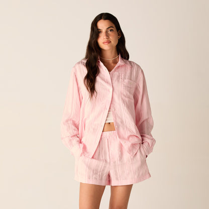 Kith Women Ora II Sheer Stripe Shirt - Abelia | Kith Value