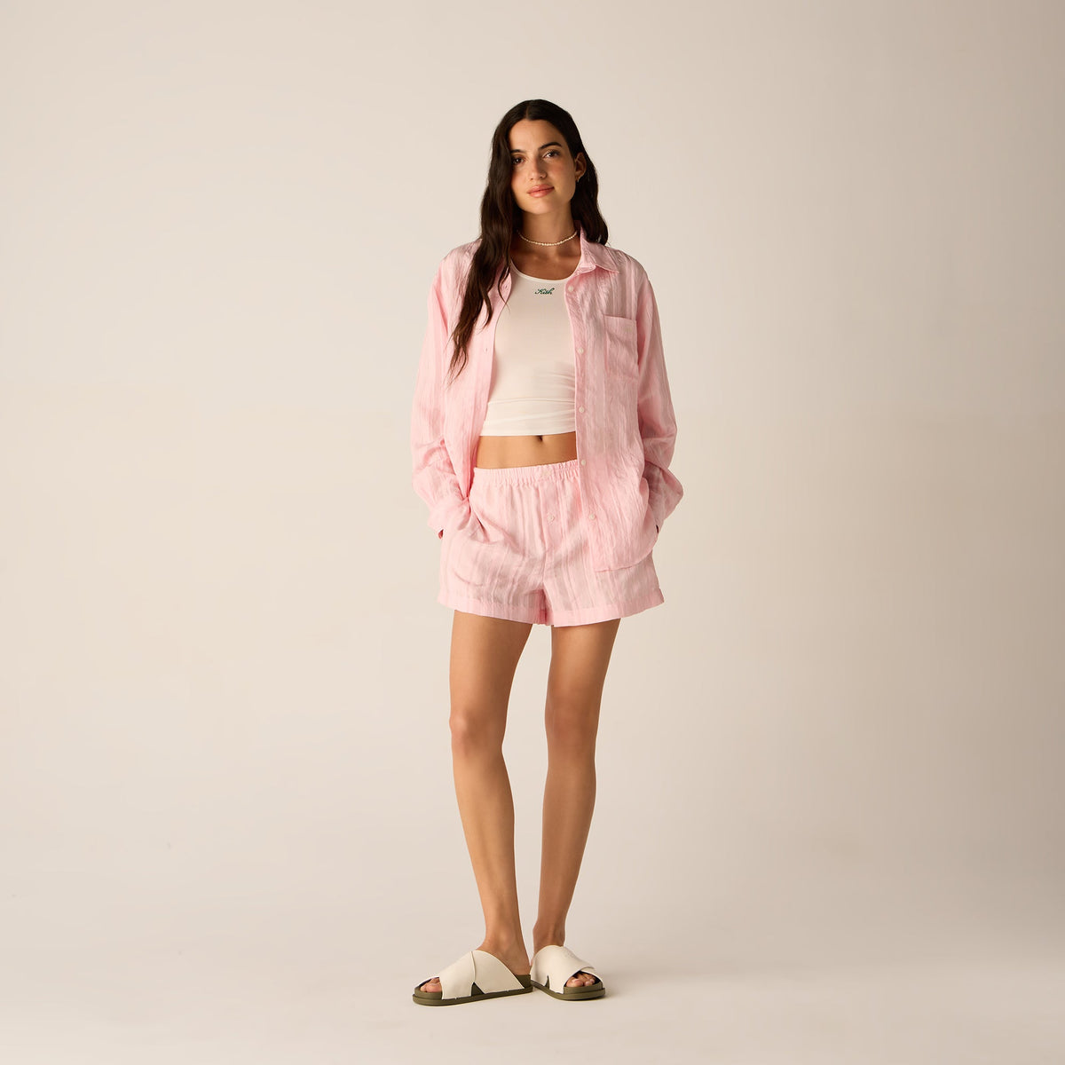 Kith Women Ora II Sheer Stripe Shirt - Abelia | Kith Value