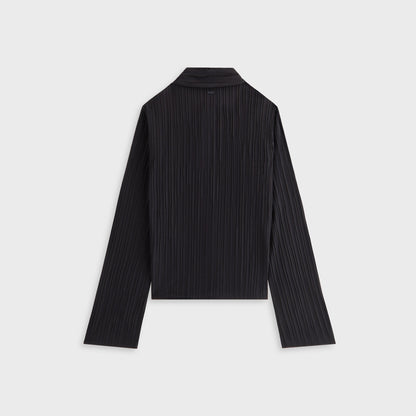 Kith Women Elvira Plisse Button Down Shirt - Ink | Kith Exclusive