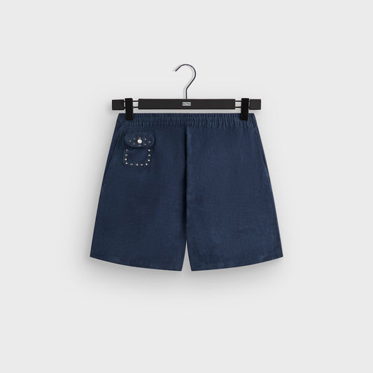 &Kin Cupro Linen Kellen Short - Nocturnal | Kith Hot Sale