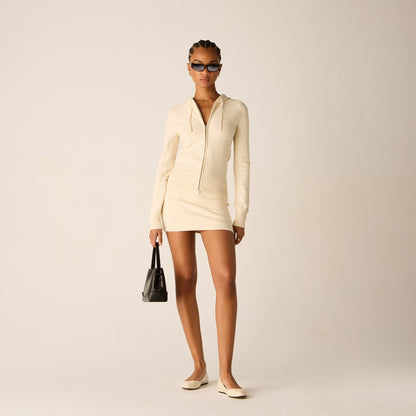 Kith Women Faryn Sequined Hooded Zip Sweater - Sandrift | Kith Deals