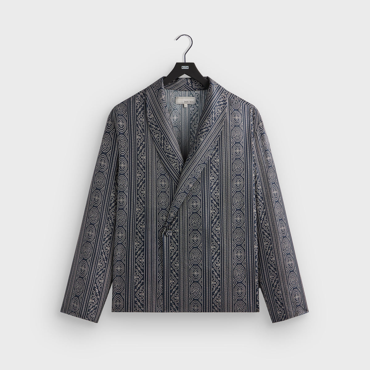&Kin Batik Stripe Long Sleeve Thompson Crossover Shirt - Nocturnal | Kith Hot Sale
