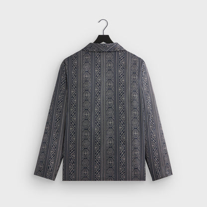 &Kin Batik Stripe Long Sleeve Thompson Crossover Shirt - Nocturnal | Kith Hot Sale