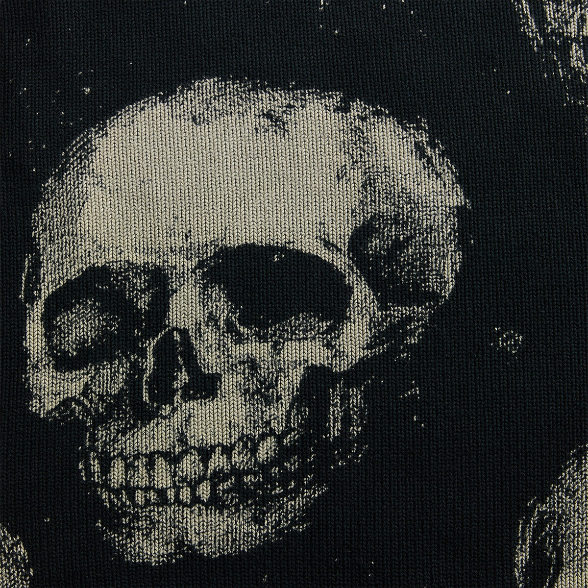 R13 Printed Boyfriend Sweater - Skulls On Black | Kith Featured