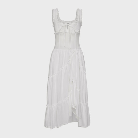 Frankies Bikinis Keepsake Gauze Maxi Dress - Daisy White | Kith Featured
